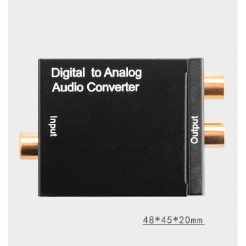 5V Digital to Analog Audio Converter Adapter Optical Fiber Coaxial Toslink SPDIF To RCA For TV Set-top Boxes DVD Amplifier