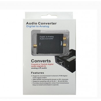 5V Digital to Analog Audio Converter Adapter Optical Fiber Coaxial Toslink SPDIF To RCA For TV Set-top Boxes DVD Amplifier