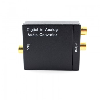 Digital to Analog Audio Converter Optical Fiber Toslink Coaxial Signal to RCA R/L Audio Decoder SPDIF ATV DAC Amplifier Adapter