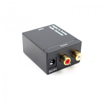 Digital to Analog Audio Converter Optical Fiber Toslink Coaxial Signal to RCA R/L Audio Decoder SPDIF ATV DAC Amplifier Adapter