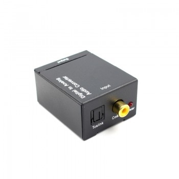 Digital to Analog Audio Converter Optical Fiber Toslink Coaxial Signal to RCA R/L Audio Decoder SPDIF ATV DAC Amplifier Adapter