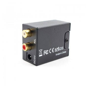 Digital to Analog Audio Converter Optical Fiber Toslink Coaxial Signal to RCA R/L Audio Decoder SPDIF ATV DAC Amplifier Adapter