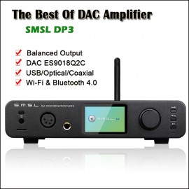SMSL DP3 USB DAC Bluetooth Amplifier Audio Decoder ES9018Q2C Hifi Bluetooth Dac Audio Amplifier Balanced DSD Digital Player Amp