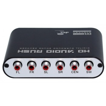 Digital to Surround Analog Audio Decoder 2.1/5.1 Channel DTS/AC3 to 5.1 Stereo Audio Decoder 2 SPDIF Ports for DVD PS2 PS3 XBOX