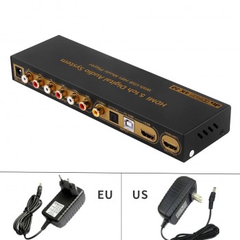HD815B HDMI 5.1 Audio Converter Decoder DAC DTS AC3 FLAC APE 4K*2K HDMI to HDMI Extractor Converter Splitter Digital SPDIF ARC