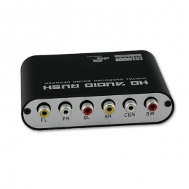 Digital Audio 3.5mm to 5.1 Channel DTS AC3 Audio Decoder DAC Digital Fiber Coaxial To Analog RCA Adapter Converter