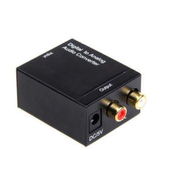 Digital To Analog Caoxial Converter Decoder Analogue In Digital DAC Decoder Fiber Coax RCA Signal to Analog L/R Audio Adapter