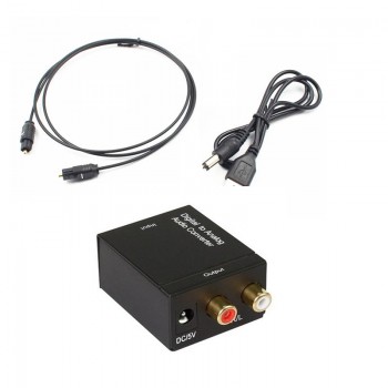 Digital To Analog Caoxial Converter Decoder Analogue In Digital DAC Decoder Fiber Coax RCA Signal to Analog L/R Audio Adapter