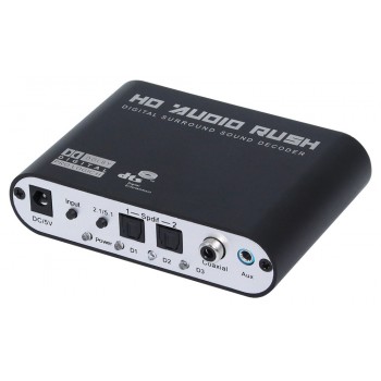 1pcs 5.1 Channel AC3/DTS Digital Audio Converter Gear Surround Sound Rush Decoder HD Players For PC DVD Headphone