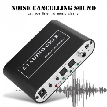 Noise Cancelling DTS Decoder Optical/Coaxial Signal/Analog to 5.1/2.1 Analog DTS Audio Decoder Support U Disk Playing Small Size