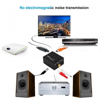 Digital Analog Audio Converter Optical Fiber to Analog Digital Audio Decoding