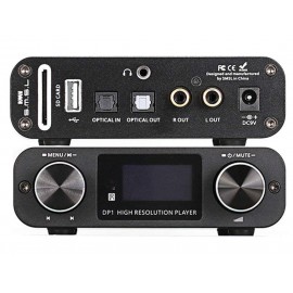 SMSL DP1 Digital Player USB SD Card 32bit Audio DAC with Built-in Headphone Amplifier High Resolution Music Player