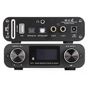 SMSL DP1 Digital Player USB SD Card 32bit Audio DAC with Built-in Headphone Amplifier High Resolution Music Player