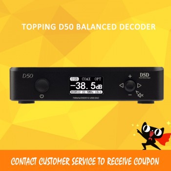 Topping D50 dac audio decoding XMOS(XU208) es9038q2m OPA1612 dac chip USB/OPT/COAX input  DSD512/PCM 32Bit / 768Khz dac amp