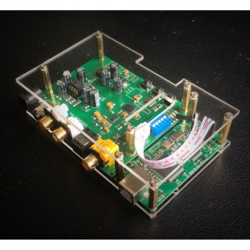 ES9038Q2M DSD I2S SPIDF decoder board amanero USB DAC audio headphone amplifier with Acrylic sheet T0249