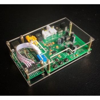 ES9038Q2M DSD I2S SPIDF decoder board amanero USB DAC audio headphone amplifier with Acrylic sheet T0249