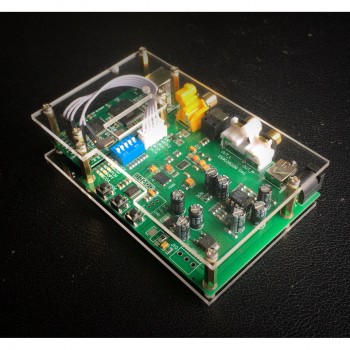 ES9038Q2M DSD I2S SPIDF decoder board amanero USB DAC audio headphone amplifier with Acrylic sheet T0249