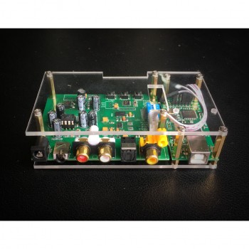 ES9038Q2M DSD I2S SPIDF decoder board amanero USB DAC audio headphone amplifier with Acrylic sheet T0249