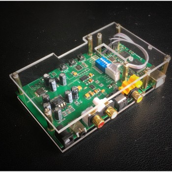 ES9038Q2M DSD I2S SPIDF decoder board amanero USB DAC audio headphone amplifier with Acrylic sheet T0249