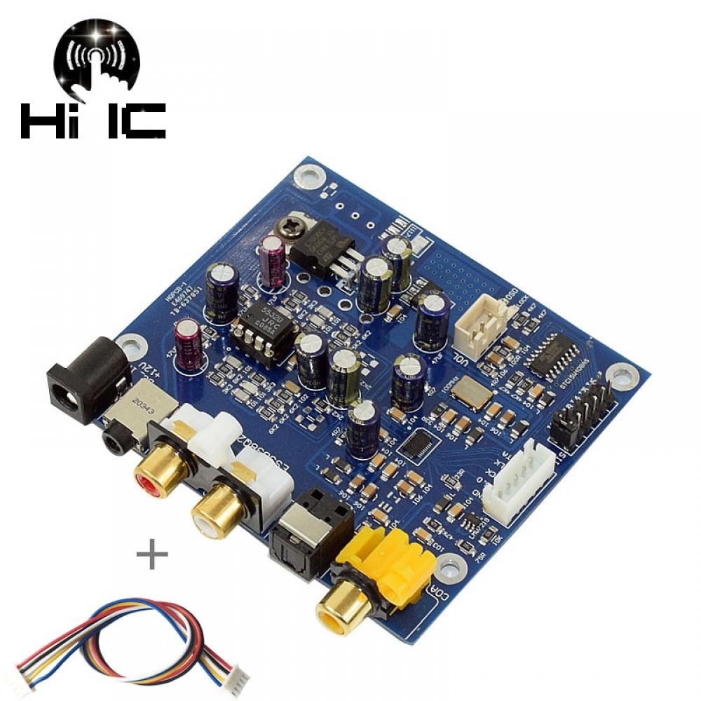 High Quality ES9038Q2M ES9038 Q2M I2S DSD Optical Coaxial Input Decoder DAC Headphone Output HiFi Audio amplifier Board
