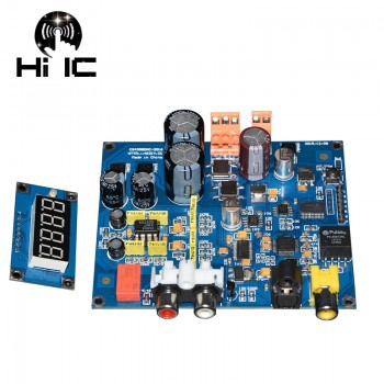 CS4398 Audio Decoder DAC Coaxial Optical Fiber Soft Control AK4118 Receiver with Sample Rate Display 24Bit 192KHz Amplifier