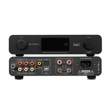 SMSL A6 HIFI Multi-Functional DSD Digital Amplifier with DAC ICEPOWER 50AS*2 SE Module CM6632A + AK4452 DSD512