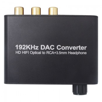 192KHz Digital to Analog Converter 5.1CH DAC Optical SPDIF Coaxial To RCA With 3.5mm Volume Control Support Dolby AC3 DTS