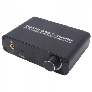 192KHz Digital to Analog Converter 5.1CH DAC Optical SPDIF Coaxial To RCA With 3.5mm Volume Control Support Dolby AC3 DTS