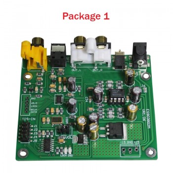 Free Shipping  ES9038 Q2M I2S DSD Optical Coaxial IIS/DSD DOP 384KHz Input Decoder DAC Headphone Output Audio amplifier Board
