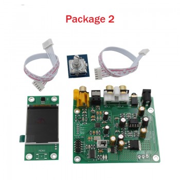 Free Shipping  ES9038 Q2M I2S DSD Optical Coaxial IIS/DSD DOP 384KHz Input Decoder DAC Headphone Output Audio amplifier Board