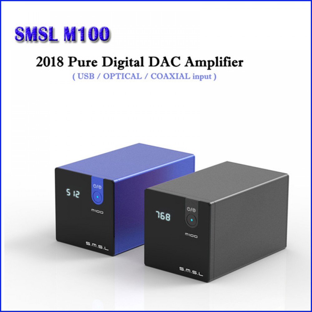 SMSL M100 HI FI USB DAC Decoder AK4452 Digital DAC Audio Amp DSD512 Amplifier Optical Coaxial Input 32bit/768kHz