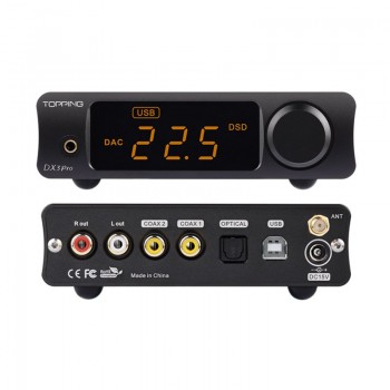 TOPPING DX3 Pro Desktop Bluetooth DAC Amplifier Decoder XMOS XU208 AK4493 OPA1612 Hifi USB DAC Audio Amp DSD512 Optical Coaxial