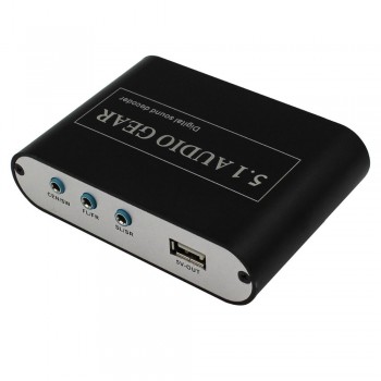 1 Piece Only HIgh Quality New 5.1 AC3 DTS HD Audio Decoder Digital Sound Decoder Optical SPDIF Coaxial to 6RCA Free Shipping