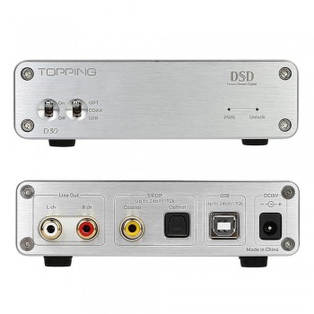 TOPPING D30 Hifi Amplifier DAC Audio Desktop DSD DAC USB Optical Fiber Amplifier Audio Decoder CS4398 XMOS Amplifiers DAC Amp