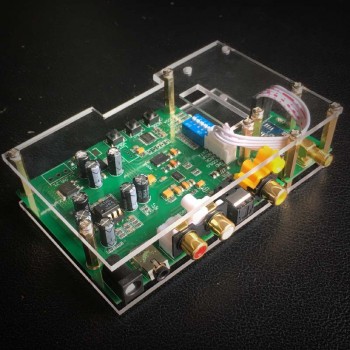 ES9038Q2M usb DAC I2S SPIDF CSR8675 aptx-hd Bluetooth 5.0 dac audio Module Decoder board in case with antenna T0250