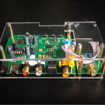 ES9038Q2M usb DAC I2S SPIDF CSR8675 aptx-hd Bluetooth 5.0 dac audio Module Decoder board in case with antenna T0250