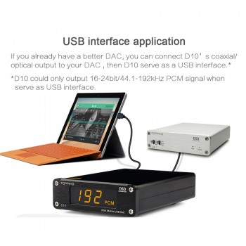 TOPPING D10 DAC Audio Amplifier ES9018KAM USB DAC DSD Amplifiers xmos xu208 Optical Spdif Coaxial input