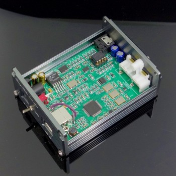 hifi DAC PC decoder of ES9038Q2M and XMOS u208 USB input RCA and 3.5mm out to amplifier DSD PCM dac