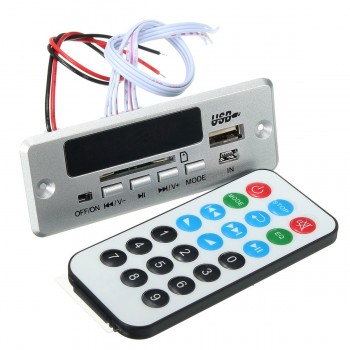 DC 12V/5V Car LED USB AUX FM bluetooth MP3 Decode Board Radio Amplifier Remote Digital to Analog Converter