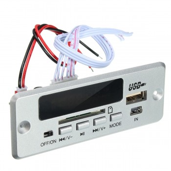 DC 12V/5V Car LED USB AUX FM bluetooth MP3 Decode Board Radio Amplifier Remote Digital to Analog Converter