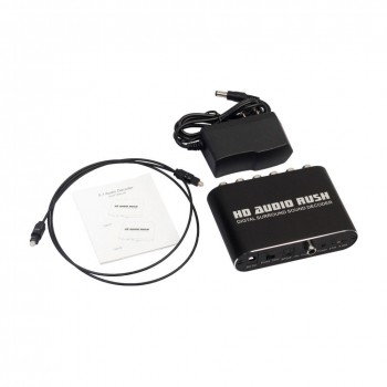 5.1CH Audio Digital to Analog 6 RCA AY42B DTS Dolby Sound Decoder Converter Fine