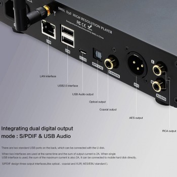 USB DAC SMSL DP3 Bluetooth Amplifiers Audio Decoder ES9018Q2C Hifi Dac Audio Amplifier Balanced DSD Digital Player Amp