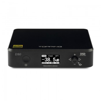 New TOPPING D50 ES9038Q2M *2 32Bit/768Khz DSD512 MINI HIFI AUDIO Decoding USB DAC XMOS XU208 3xOPA1612 USB/OPT/COAX Input