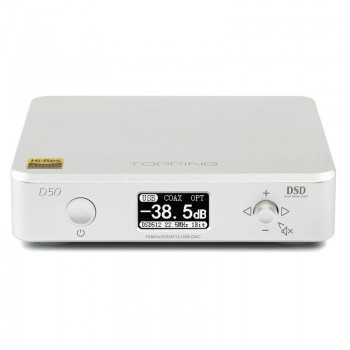 New TOPPING D50 ES9038Q2M *2 32Bit/768Khz DSD512 MINI HIFI AUDIO Decoding USB DAC XMOS XU208 3xOPA1612 USB/OPT/COAX Input
