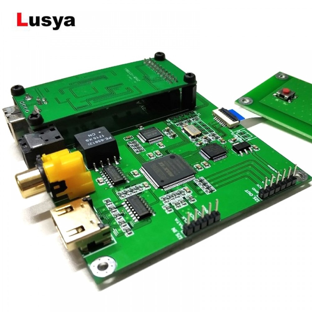 Amanero Digital Interface XMOS Interface Audio Decoder Preamp USB DAC board Sampling Rate Display AK4118 SPDIF I2S T0138
