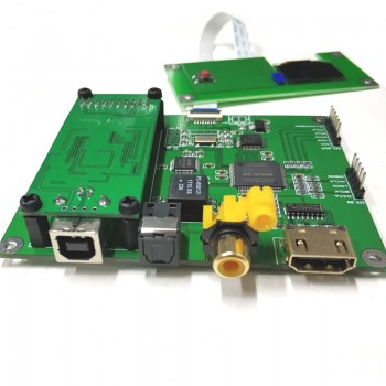Amanero Digital Interface XMOS Interface Audio Decoder Preamp USB DAC board Sampling Rate Display AK4118 SPDIF I2S T0138