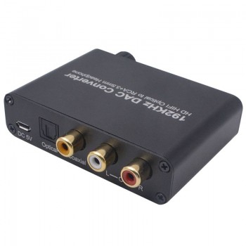 192kHz DAC Fiber Coaxial Converter 5.1 HD Digital Audio Decoder Support AC-3 / DTS Volume Adjustment Decoder