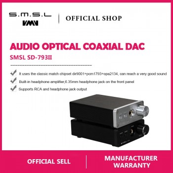 SMSL SD793-II Headphone Amplifier PCM1793 DIR9001 DAC Digital Audio Decoder Amplifier Optical Coaxial Input Black Silver