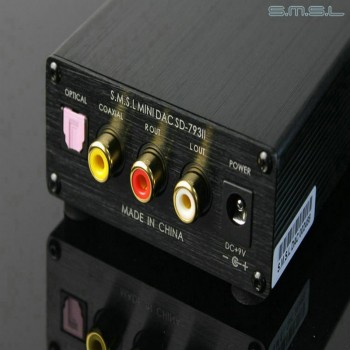 SMSL SD793-II Headphone Amplifier PCM1793 DIR9001 DAC Digital Audio Decoder Amplifier Optical Coaxial Input Black Silver