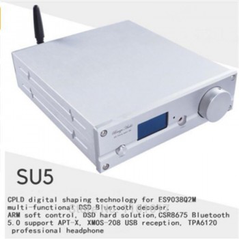 Weiliang SU5 APTX HD Bluetooth 5.0 ES9038Q23 DAC HIFI EXQUIS XMOS USB DSD256 Decoder TPA6120 Headphone Amp With Remote